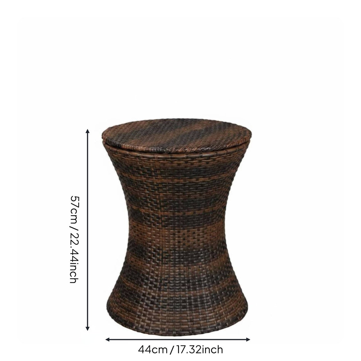Outdoor Ice Bin Table Weather-resistantResistant Rattan Ice Table Portable