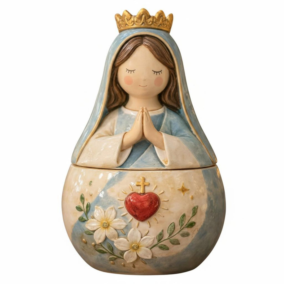 Gift Idea Fairy Prayer Box Decorative Handmade Fairy Figurine Box for Shelf Display