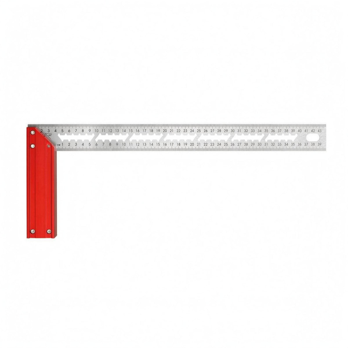 Aluminum Alloy Stainless Steel Angle Ruler Two-sidedSided Markings L-Shaped Ruler Thickened Base Carpenter Square Locating Hole for Woodworkers, Carpenters, Woodworking Shop