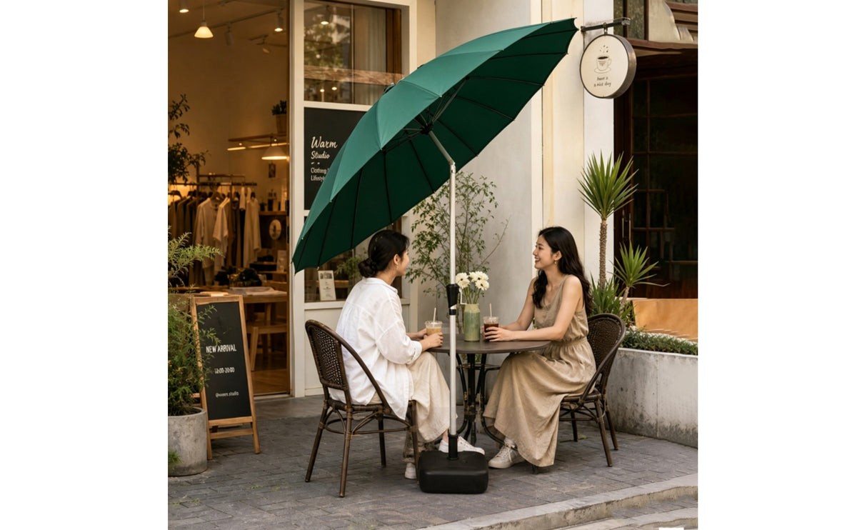 Outdoor Umbrella with Tilt Tilting with Fiberglass Ribs UPF 50+ Market Umbrella with Tilt for Homeowners, Cafe Owners, Backyard, Poolside