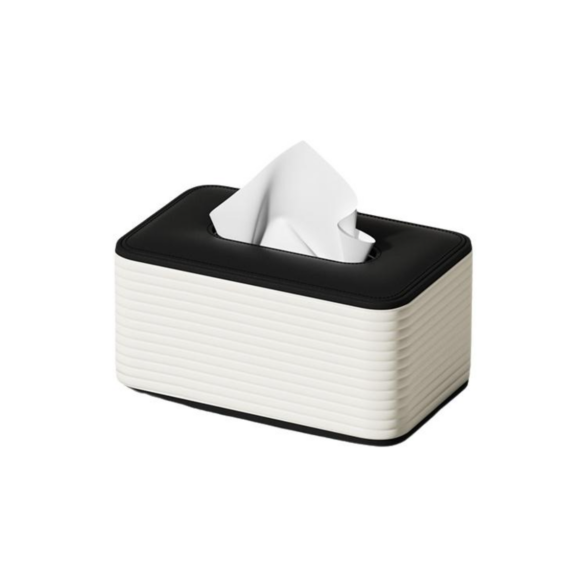PU leather tissue box with remote holder