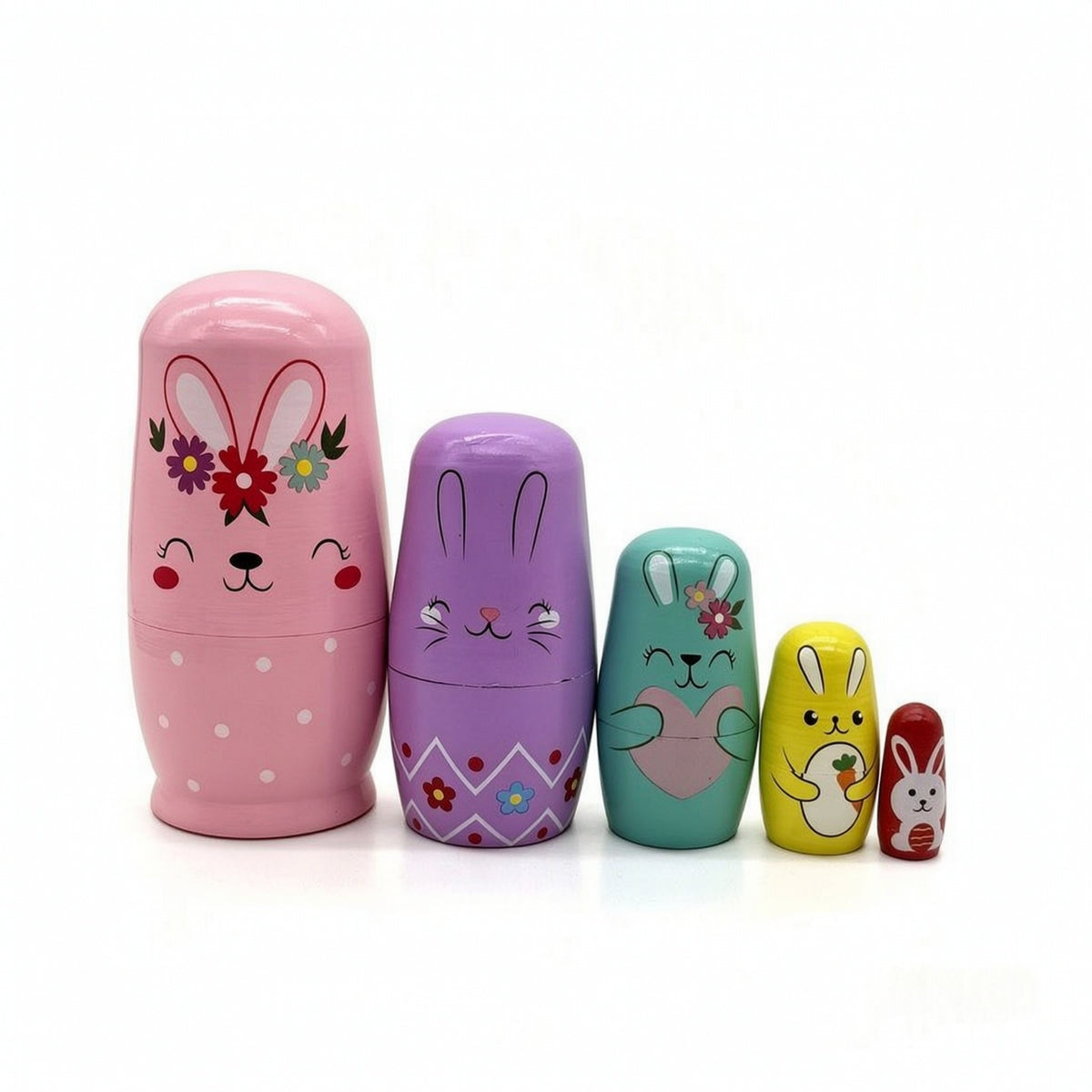 Wooden Matryoshka Doll Hollow Russian Doll Decorative Ornament Hand-Painted for Collectors, Kids, Shelves, Desks, Children's Rooms