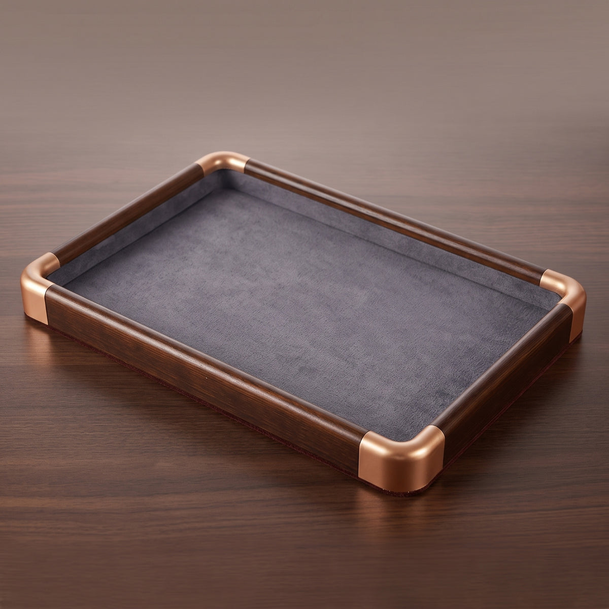 Jewelry Display Tray Wood-Grain Jewelry Organizer Tray Low-Profile for Jewelers