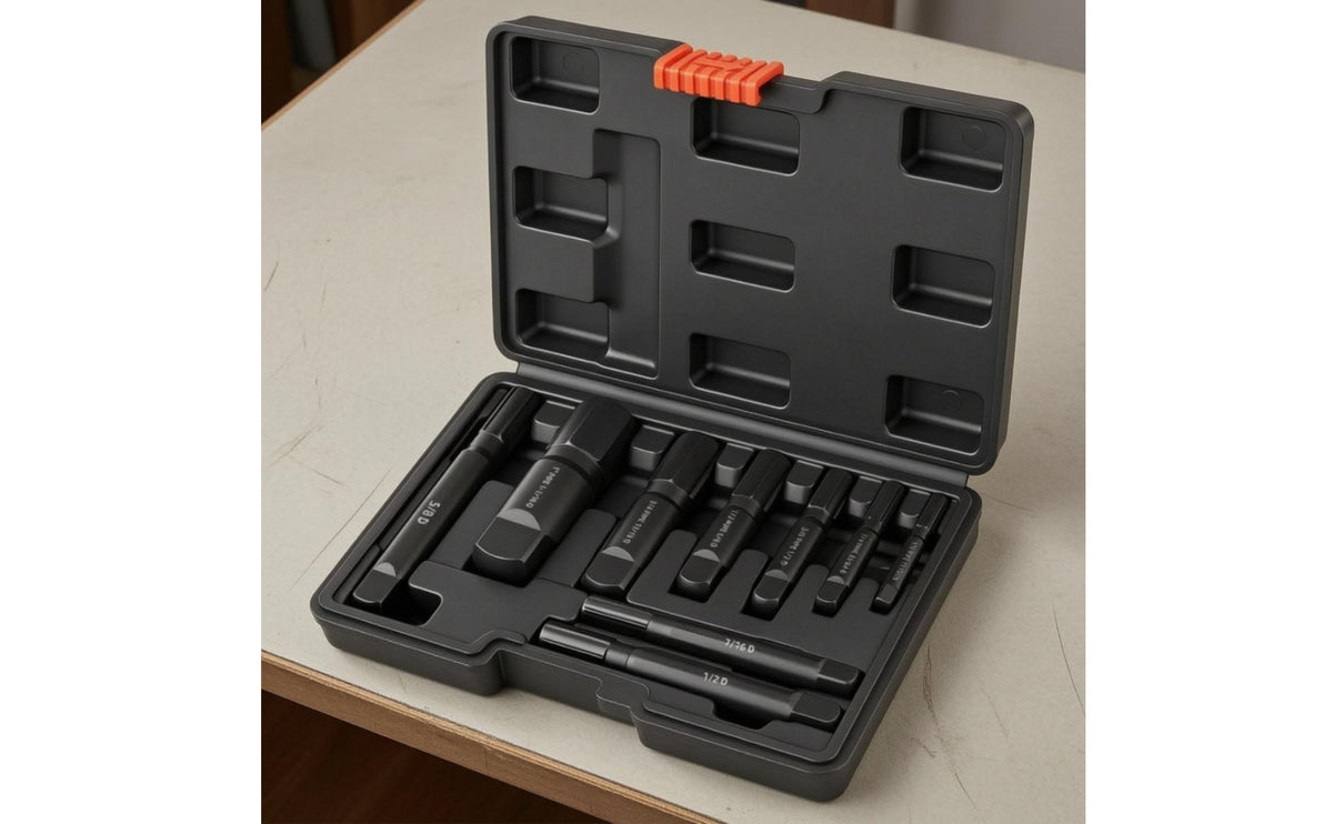 Damaged Screw Extractor Set Multi-Head Broken Bolt Extractor Stripped Screw Remover for Plumbers, Mechanics, Home Maintenance, Workshop