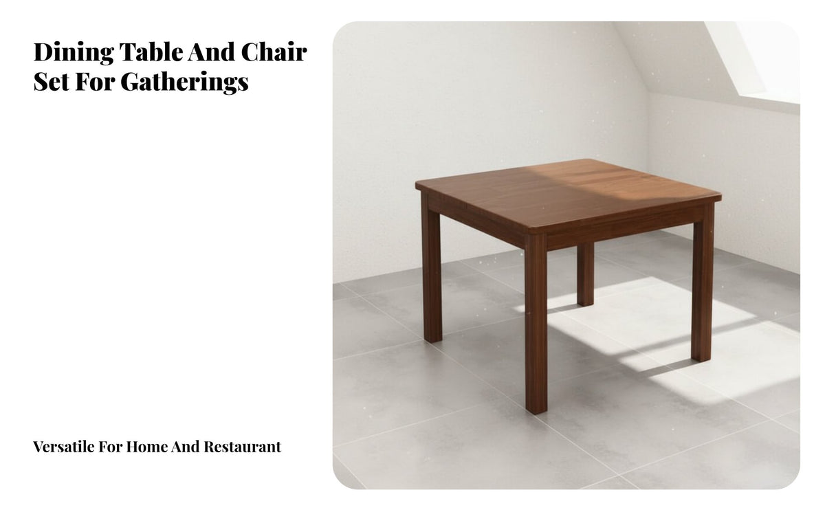 Stable Structure Solid Wood Dining Table Spacious Tabletop Rectangular Restaurant Table Versatile Design Easy to Clean for Business Owners, Homeowners, Families, Snack Bar, Cafeteria, Breakfast Nook, Living Room