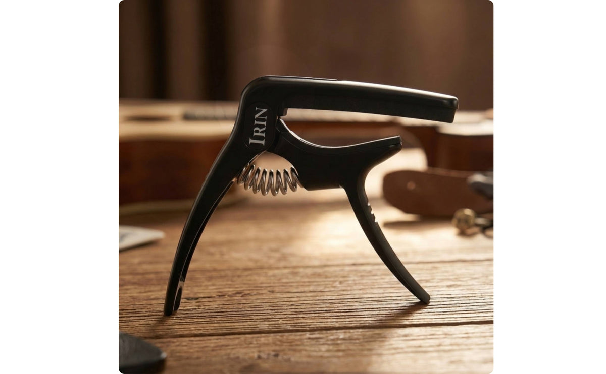 Spring-Loaded Capo with Pin Puller Metal Guitar Capo Portable Accessory Lightweight for Stage, Rehearsal