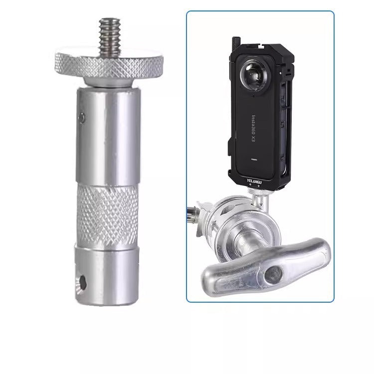 16mm Aluminum Column Connector with 3/8 and 1/4 Thread Adapter for Photography