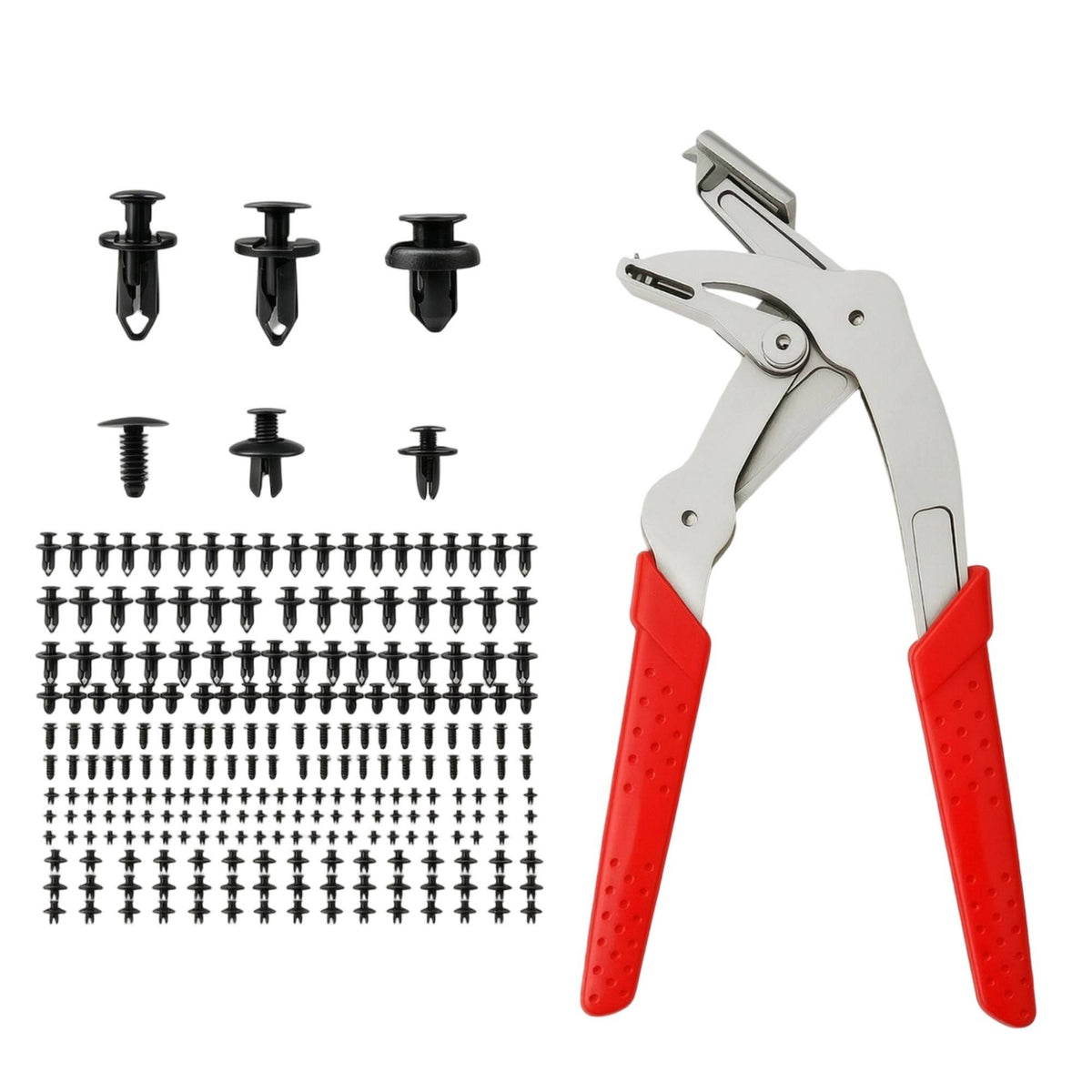 Panel Fastener Tool Pliers with Fasteners One-Handed Interior Trim Remover Pliers Vehicle Trim Removal Tool for Mechanics, Automotive Repair