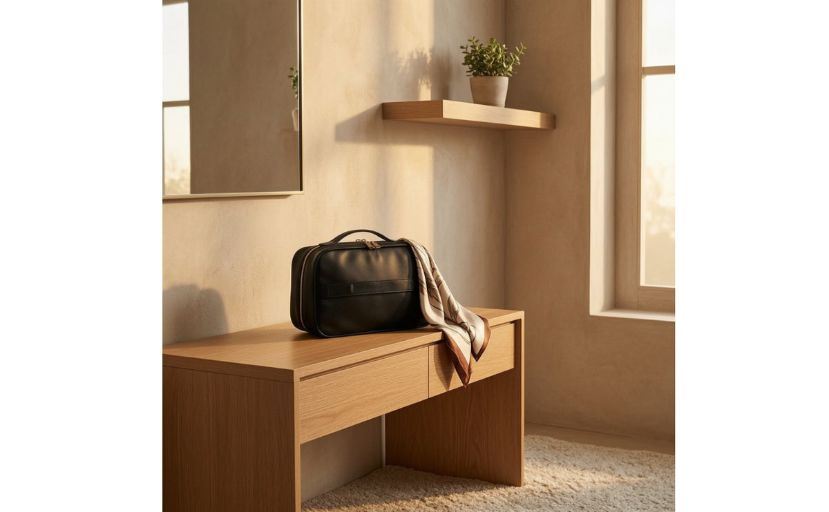 Travel Toiletry Bag Multi-Layer Toiletry Bag with Handle Double-Zipper for Journeyers, Commuters