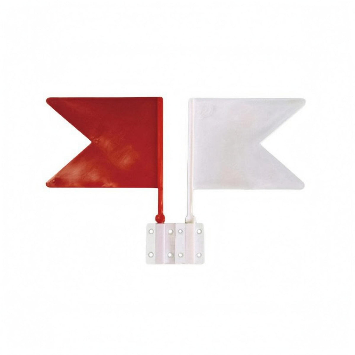 2 Pieces Pointed Cutout Equestrian Flag Red and White Pennant Flag Narrow Pole Matching for Equestrians, Riding Arena, Horse Training