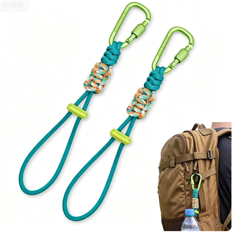 2-Pack Water Bottle Strap with Buckle, Adjustable Hand Strap for Backpacks and Belts