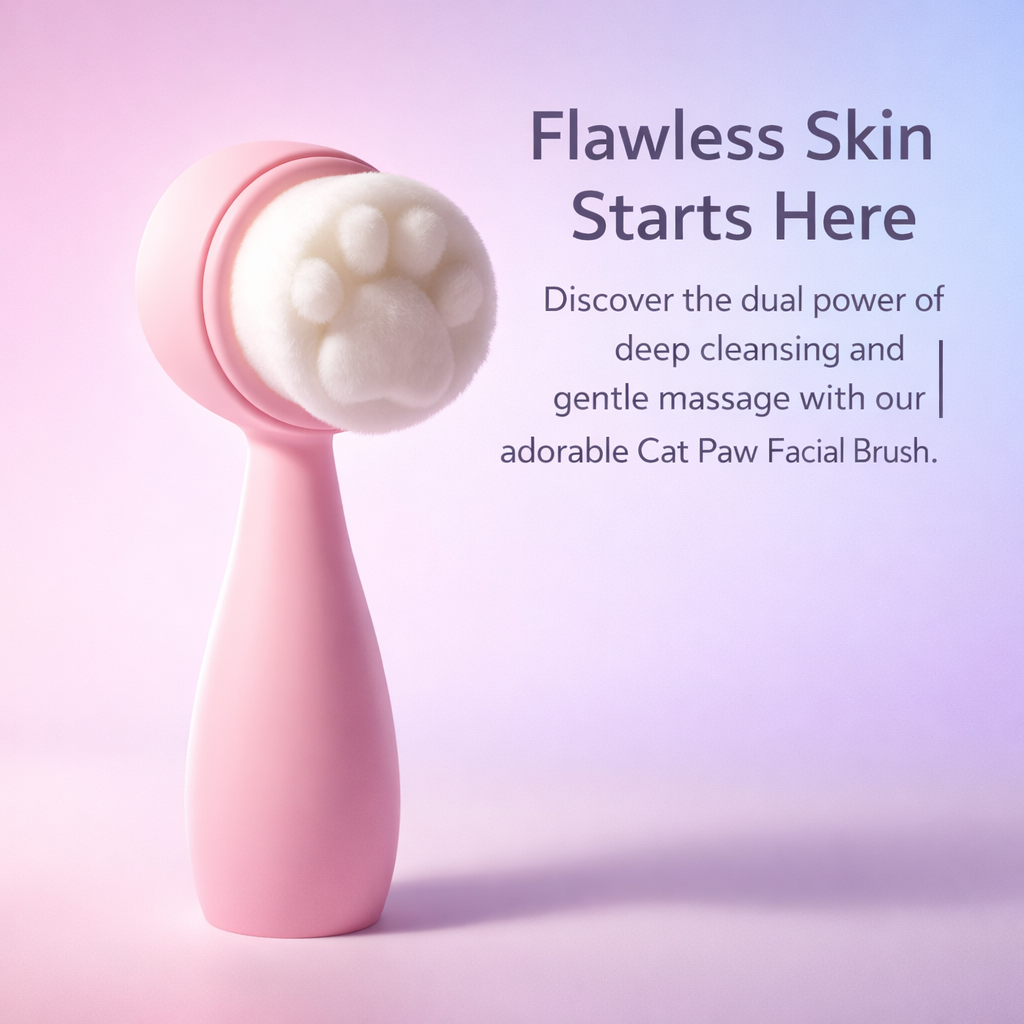 Manual Facial Cleansing Brush Makeup Removal Face Washing with Soft Bristles for Adults, Handheld Deep Cleaning with Storage