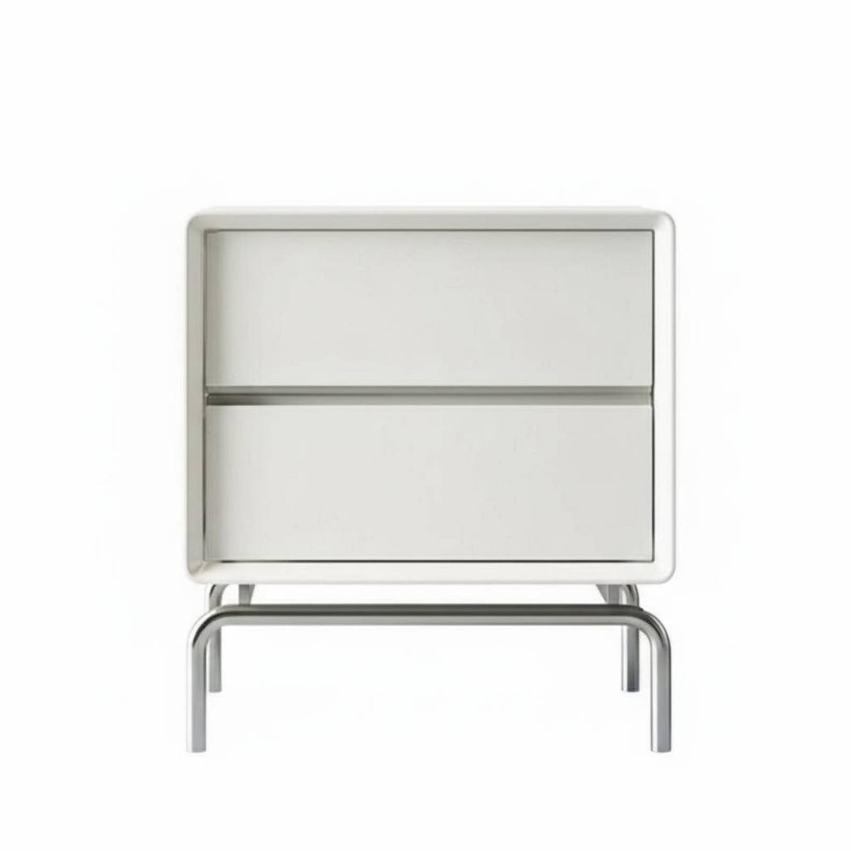Single-Drawer End Table with Open Shelf Modernist aesthetic Nightstand for Home Office