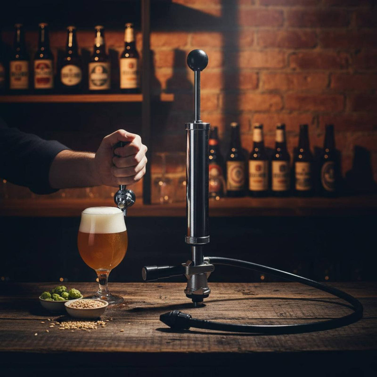 Manual Beer Pump Tap Portable Keg Party Pump Sturdy for Outdoor Gathering