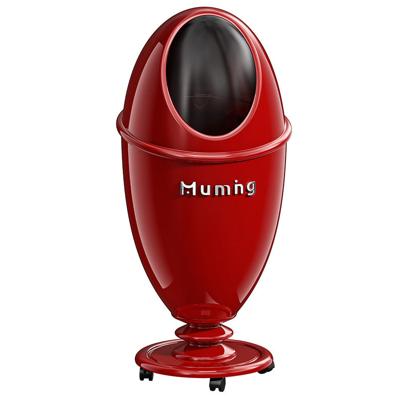 Luxury Wheeled Trash Can with Lid Odor-Proof Large Kitchen Living Room Bathroom Plastic Tall Storage Bin