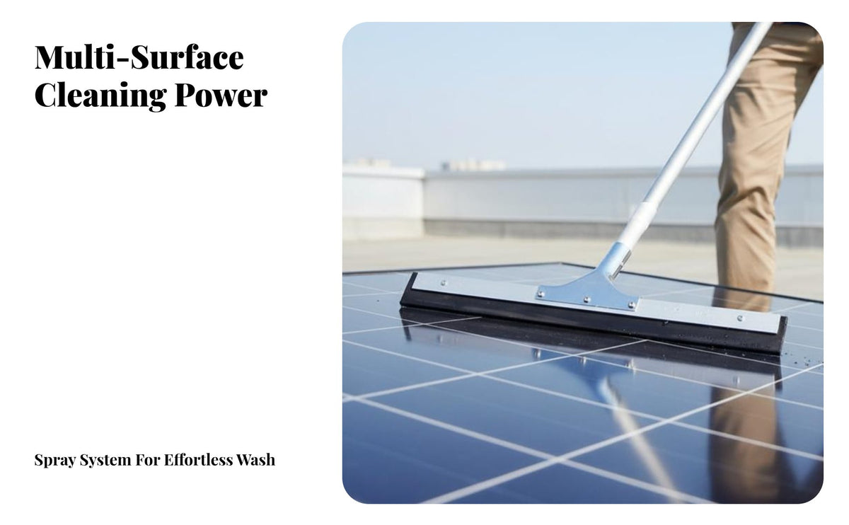 Multipurpose Solar Panel Washing Kit Non-Scratch Bristles Extendable Solar Panel Cleaning Kit Lightweight Aluminum Alloy Water Fed Pole Brush Rust-Proof for Professional Cleaners, Homeowners, Maintenance Personnel, Rooftops, Building Facades, House Siding