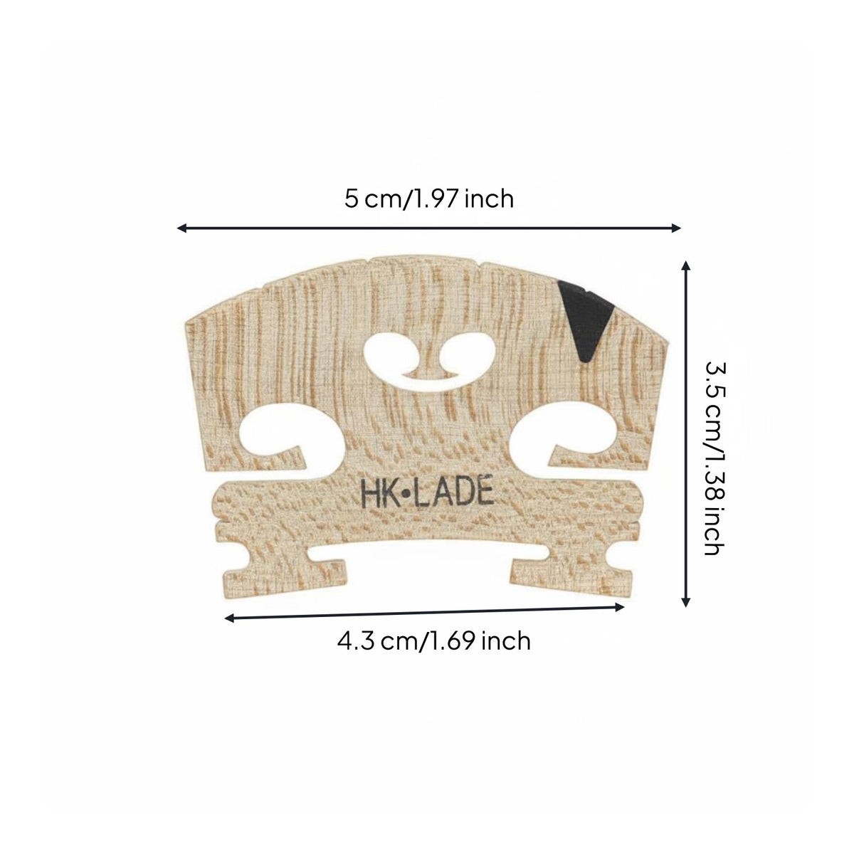 Violin Bridge Handmade Maple Violin Bridge Finely Polished Musical Instrument Part for Luthiers, Music Students