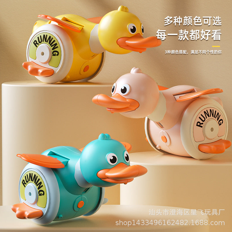 Electric Rotating Duck Toy for Baby Crawling with Sound and Light