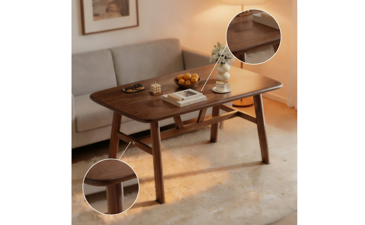 Modern Dining Table with Steel Legs Rectangular Wood Grain Dining Table Minimalist Furniture Sturdy for Small Families, Renters, Kitchen, Apartment