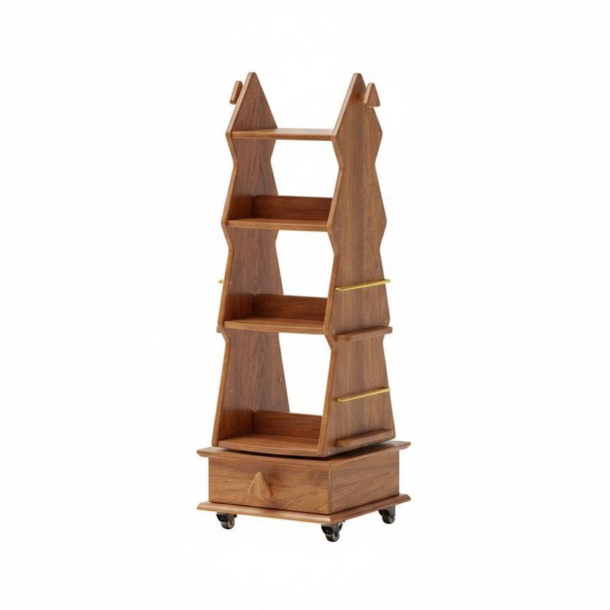Front-Facing Book Display Space-Saving Design Rolling Book Unit for Parents