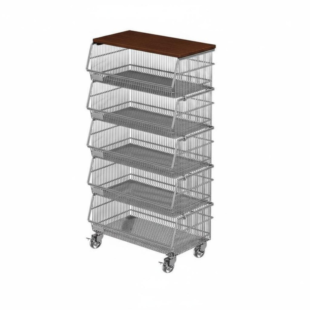 3-Tier Rolling Trolley with casters Storage Rack Easy Assembly for Narrow Spaces