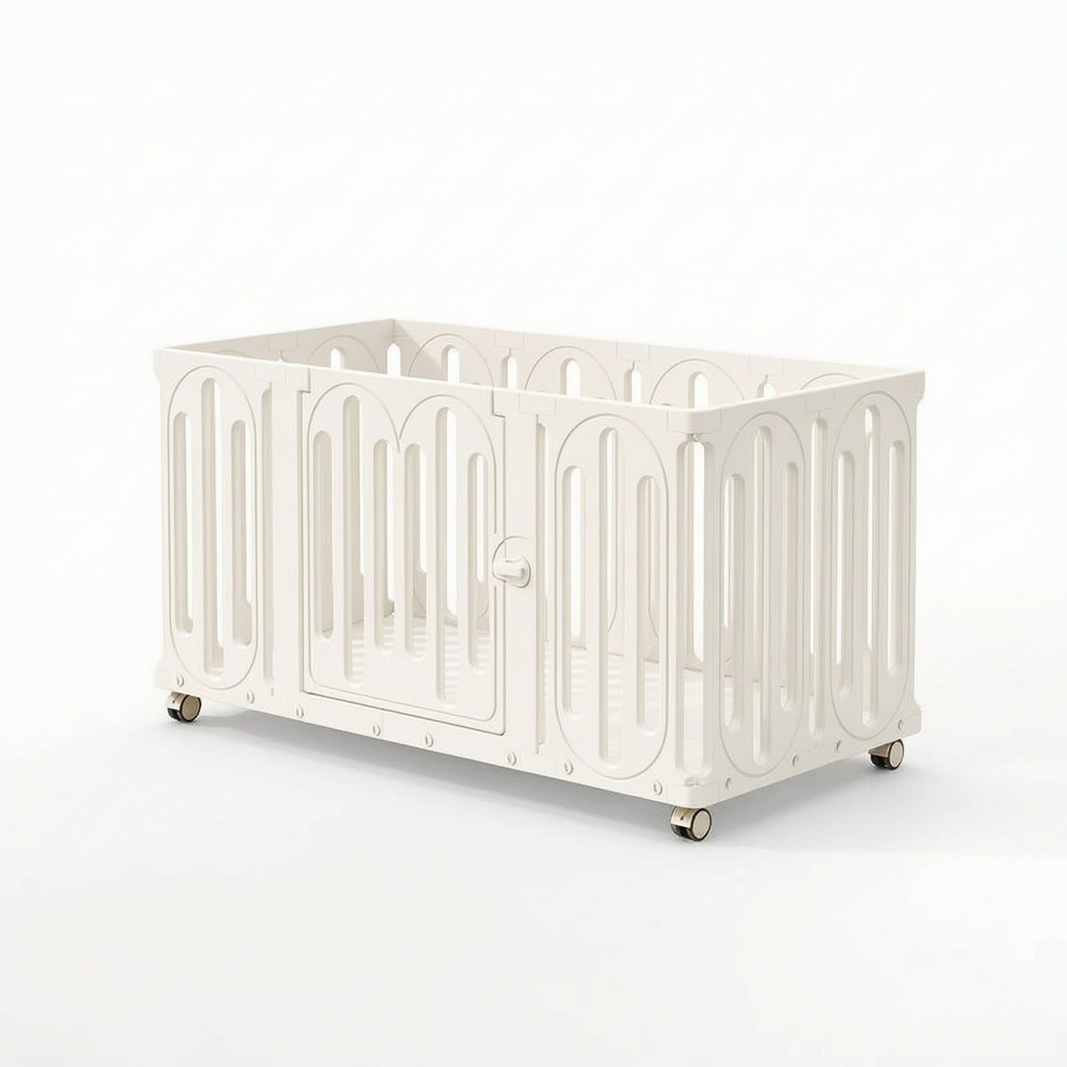 Modular Plastic Playpen Transparent Indoor Pet Enclosure Sturdy for Young Dogs