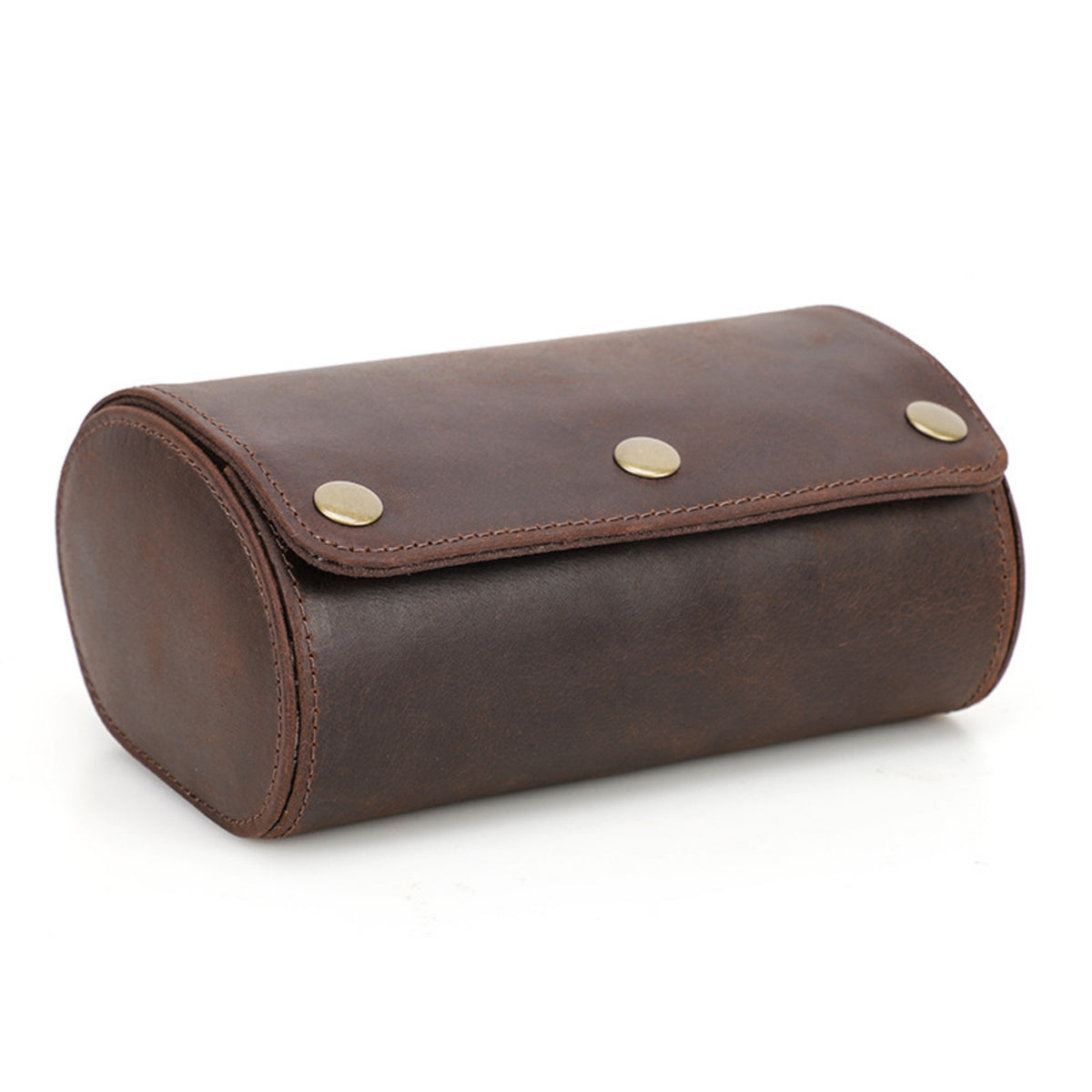 Vintage Watch Roll Leather Watch Travel Case Compact Storage Safeguarding for Business Trips
