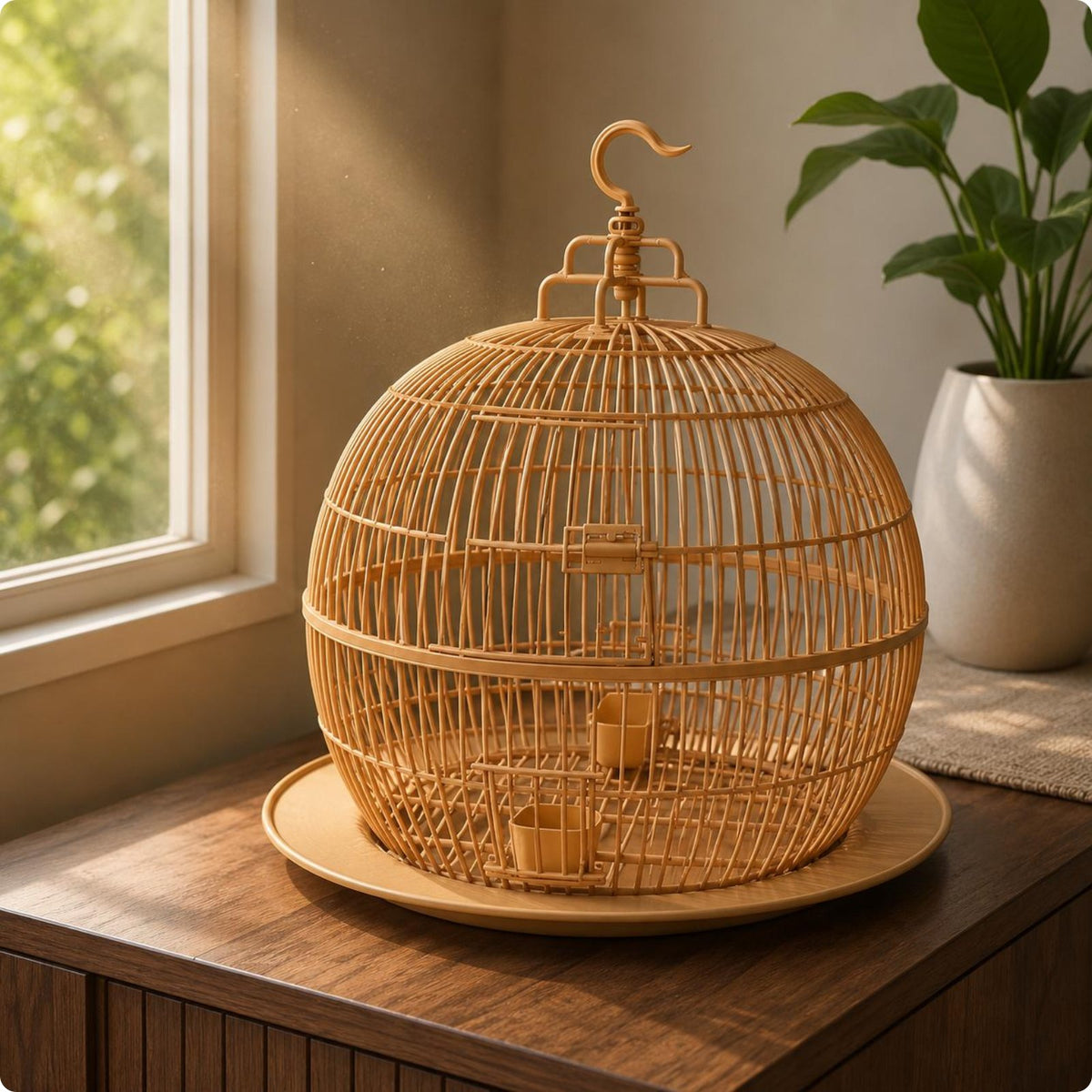 Spherical Bird Enclosure Lightweight Birdcage Hanging Hook for Outdoor
