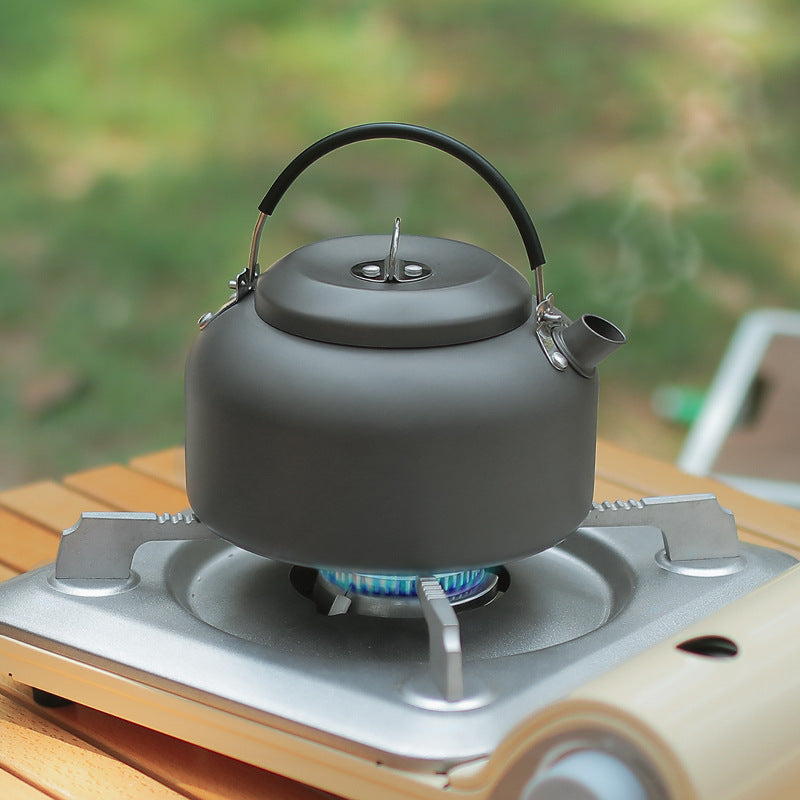 Outdoor Camping Kettle 1.4L Household Tea Kettle Large Portable Aluminum Kettle 0.8L