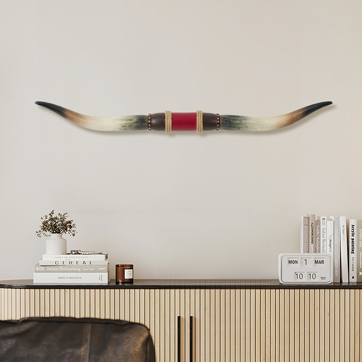 Nordic Retro Faux Horn Wall Decor Resin Hanging