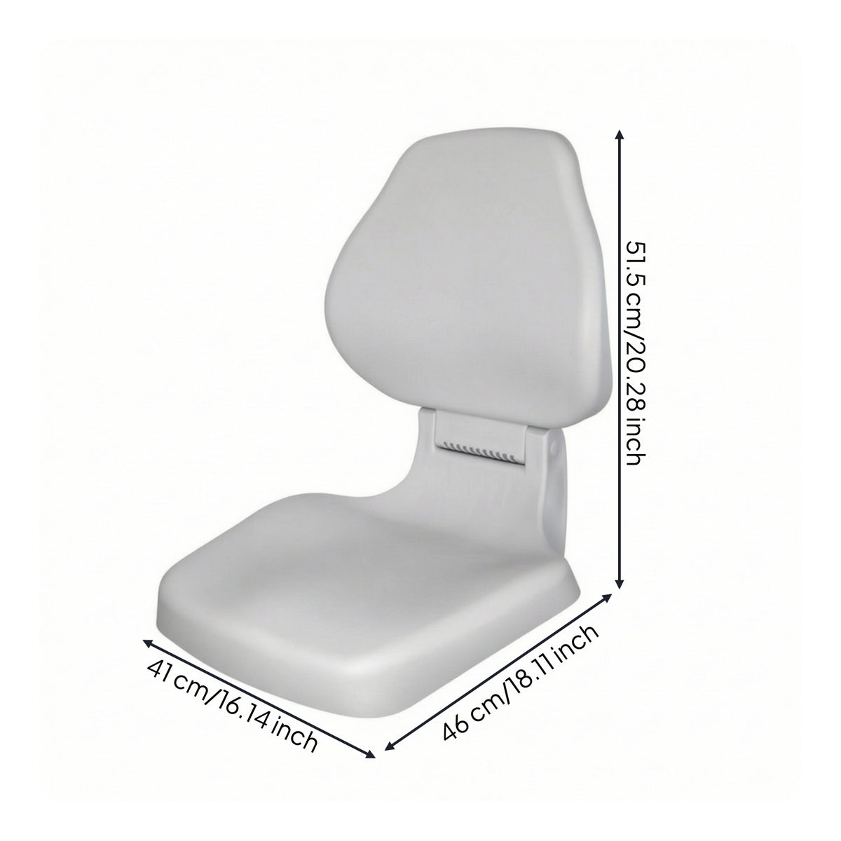Folding Boat Seat with Backrest Sturdy Foldable Marine Seat with Cushion Portable Foldable Boat Chair for Fishermen
