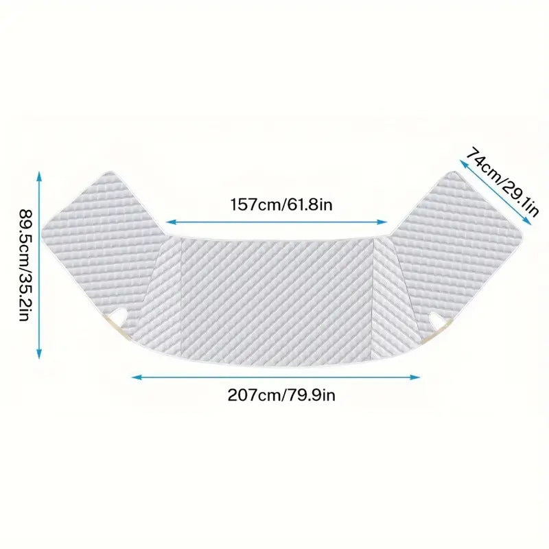 RV Windshield Sun Shade Cover, Snow Cover, UV Resistant, Aluminum Foil, Half Cover