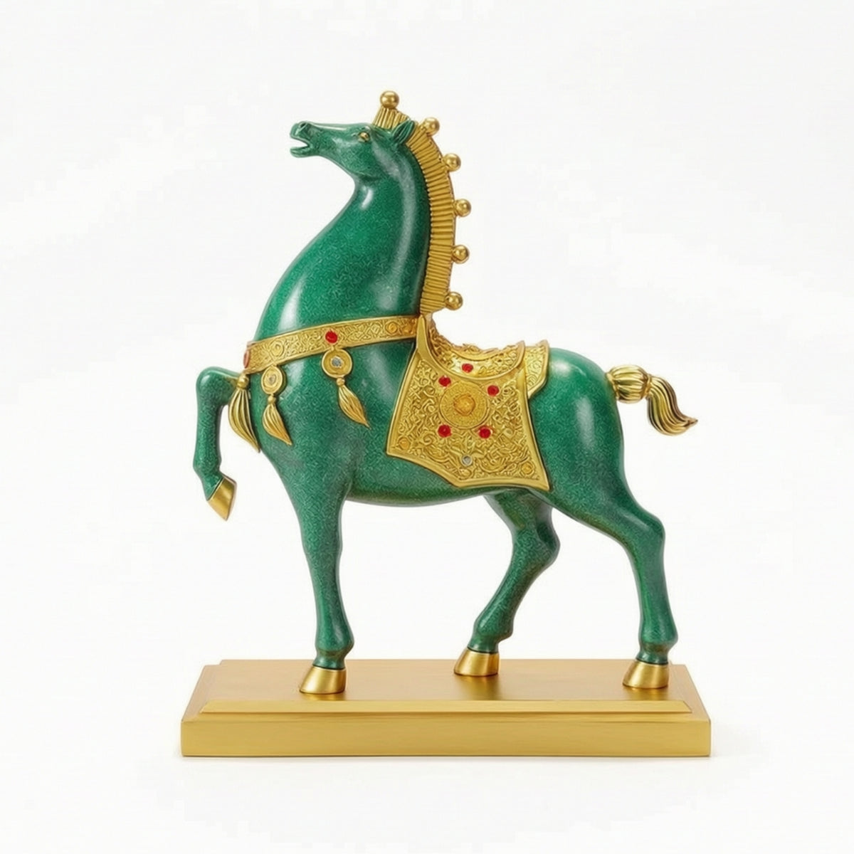 Horse Figurine with Base Embossed Horse Figurine Detailed Collectible for Housewarming