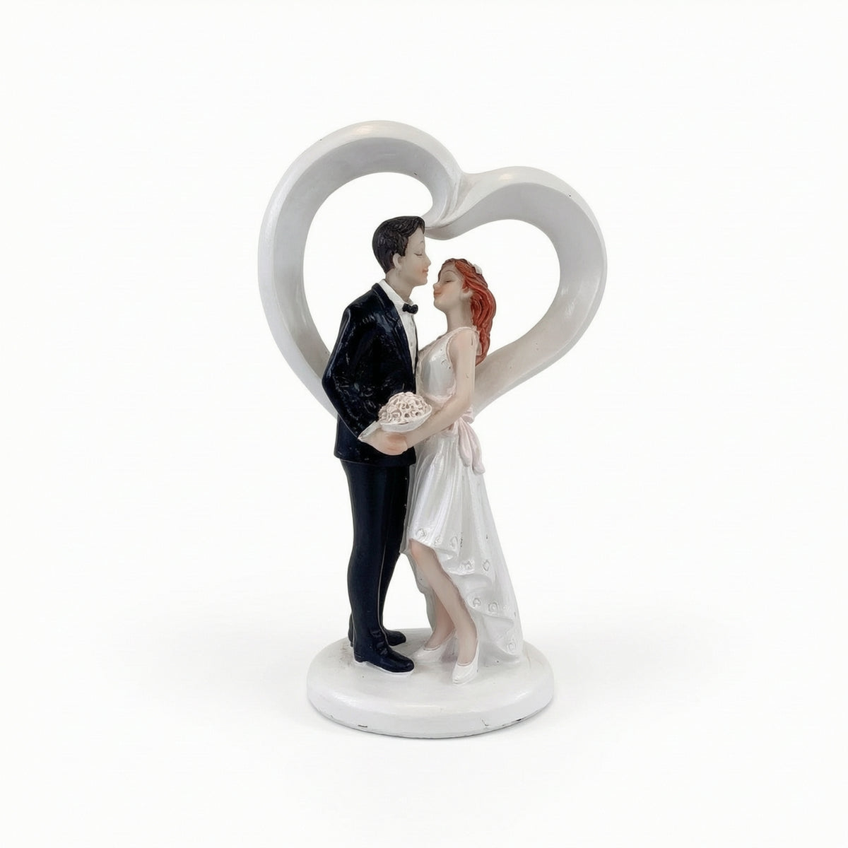 Wedding Cake Topper Resin Bride and Groom Statue Sculpted for Newlyweds, Brides