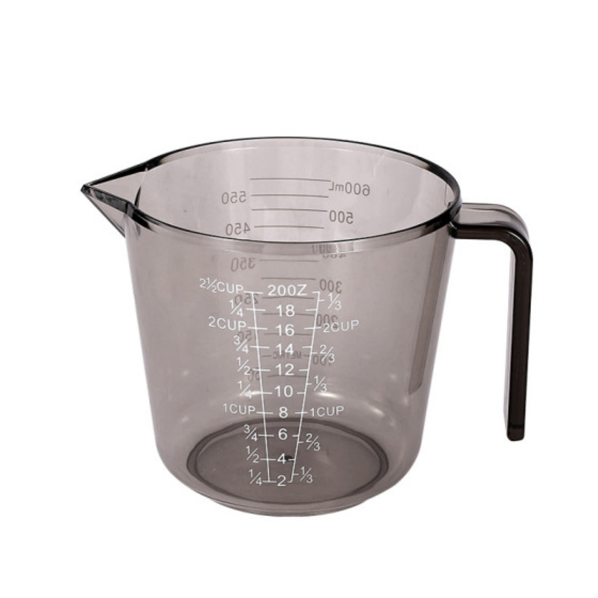 Plastic Measuring Cup Printed Measurement Markings Kitchen Tool Translucent