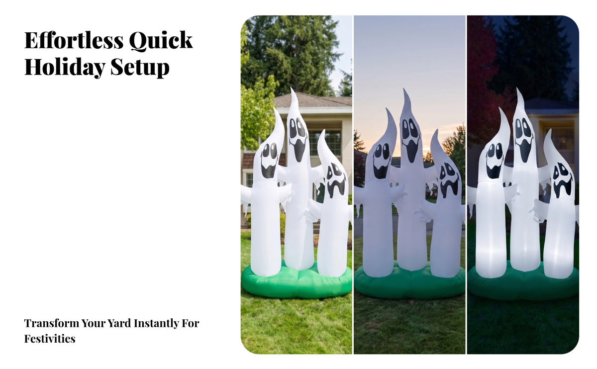 Inflatable Inflatable Specter with LED | Inflatable Decoration with LED Lights, for Yard