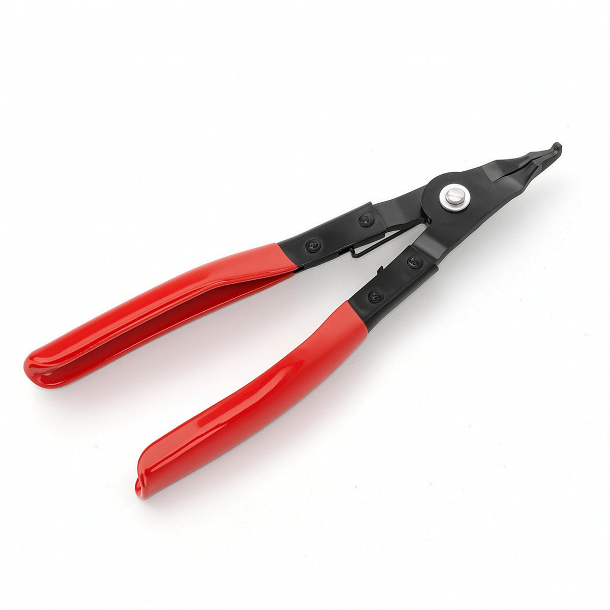 Coated Handle Flat-Head Snap Clip Plier PVC Grip Retaining Clip Pliers Black Oxide Straight External Pliers Anti-Slip for Mechanics, DIYers, Gearbox Repair, Bearing Maintenance, Garage, Workshop