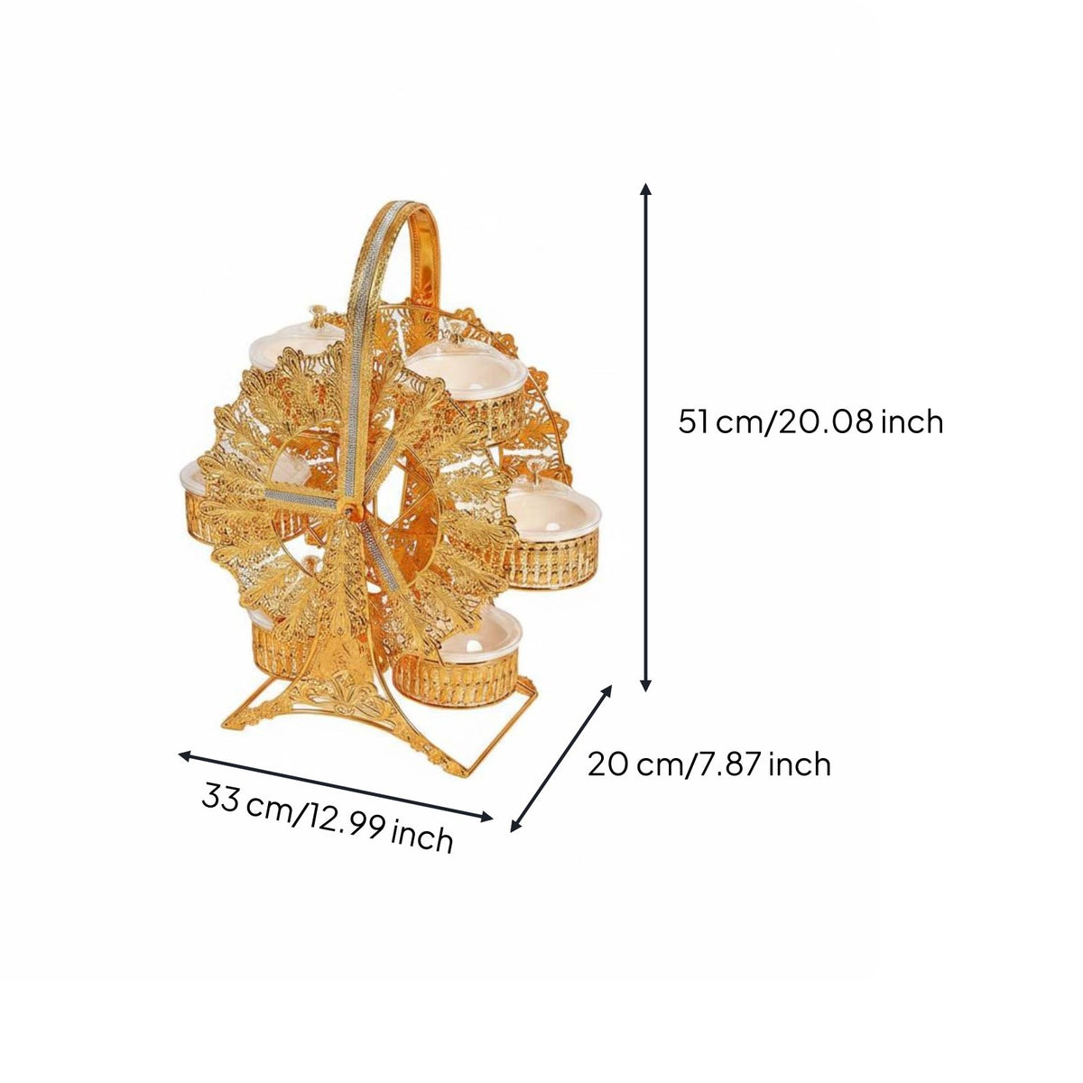 Rotating Snack Tray Decorative Household Decor for Tea Table