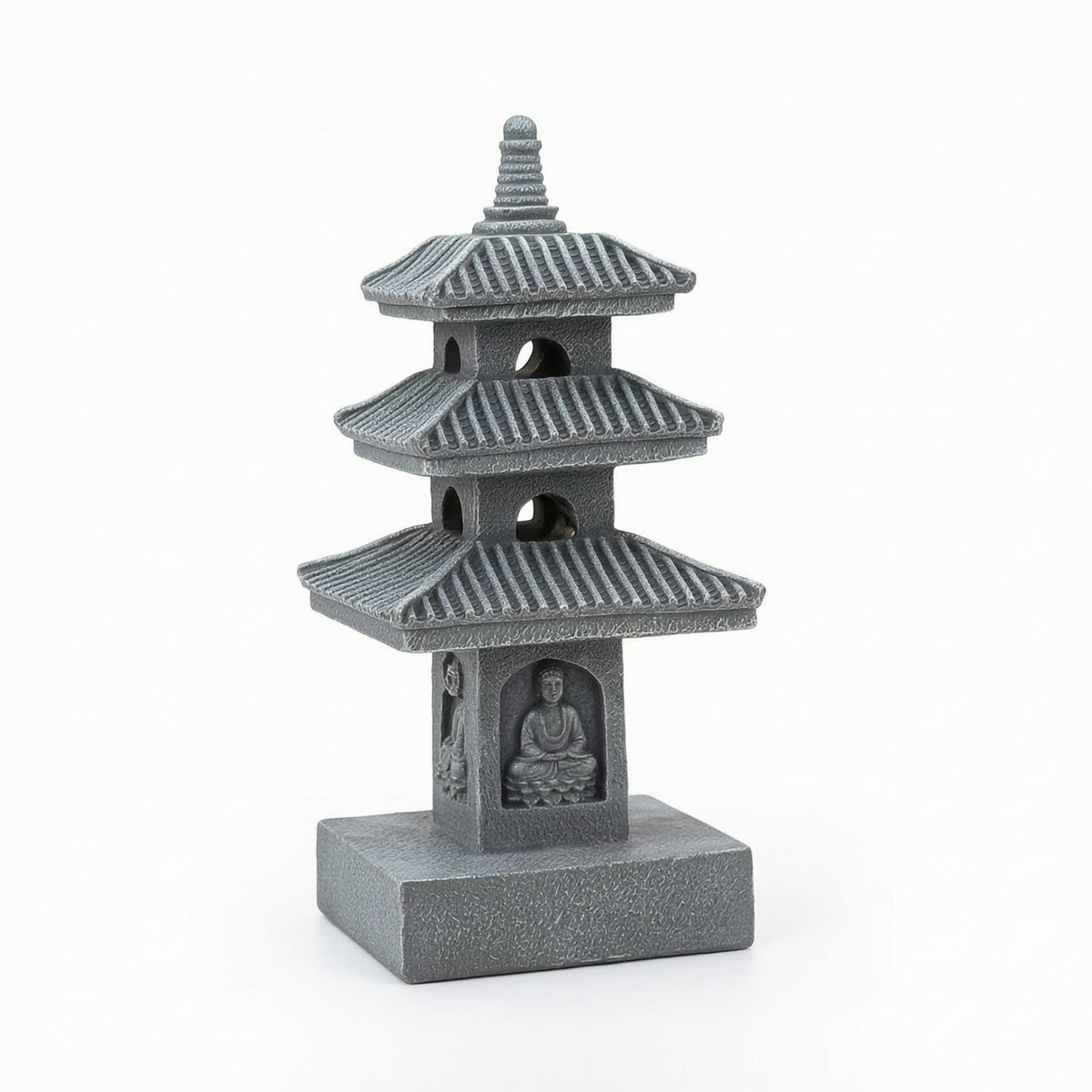 Pagoda Statue with Light Outdoor LED Figurine Lamp Sturdy for Courtyard, Patio