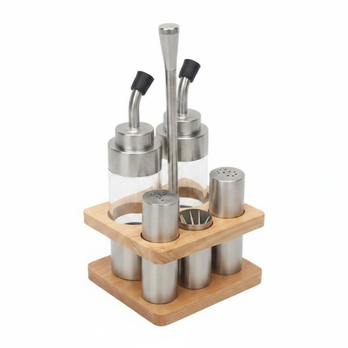 Stainless Steel Condiment Bottle Set Professional-Grade Grade Condiment Holder