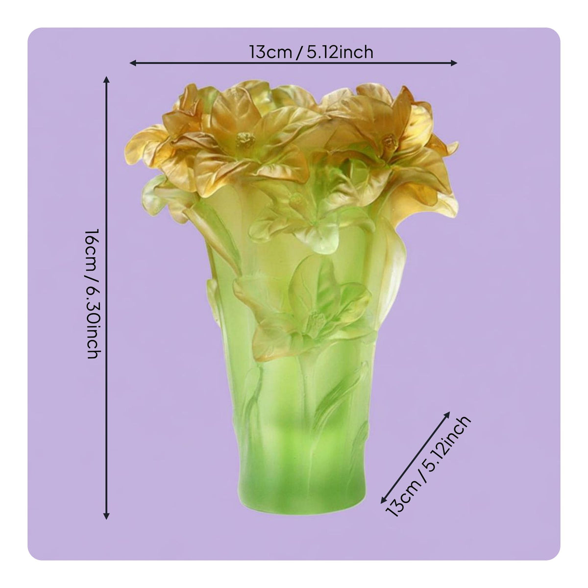 Crystal Flower Vase Elegant Floral Container Ornamental for Housewarming