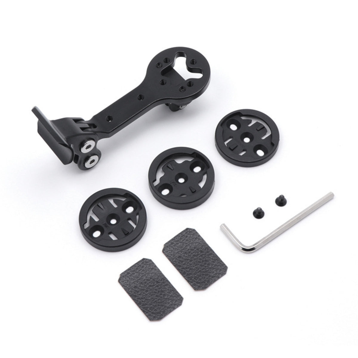 Cycle Handlebar Mount Extension Matte Black Handlebar Mount with Hex Key Vibration Resistant for Cyclists, Riders, Road Biking, Mountain Biking