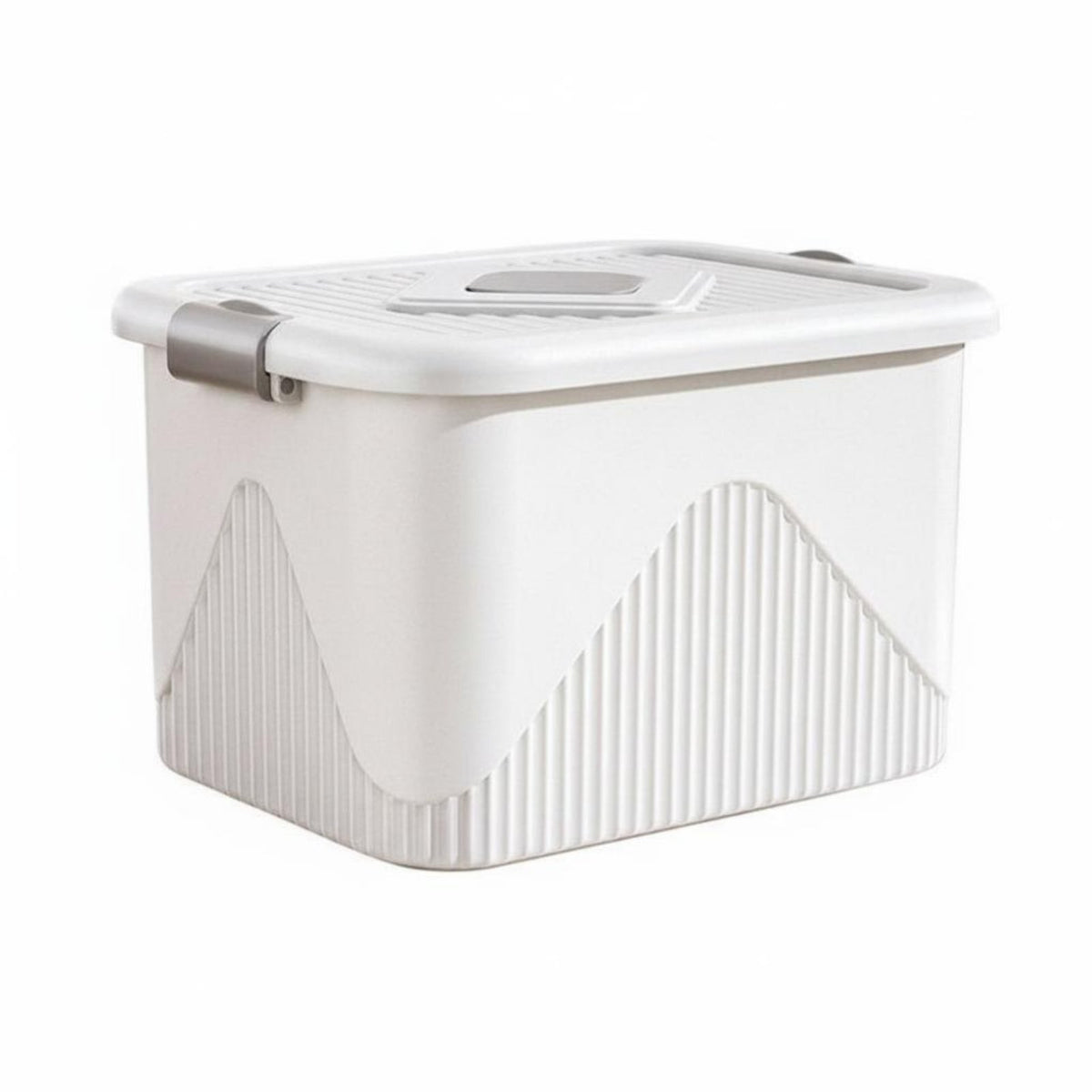 Clear Latch Box with casters Large Capacity Wheeled Storage Chest Moistureresistant Pull Handle for Homeowners, Families, Garage
