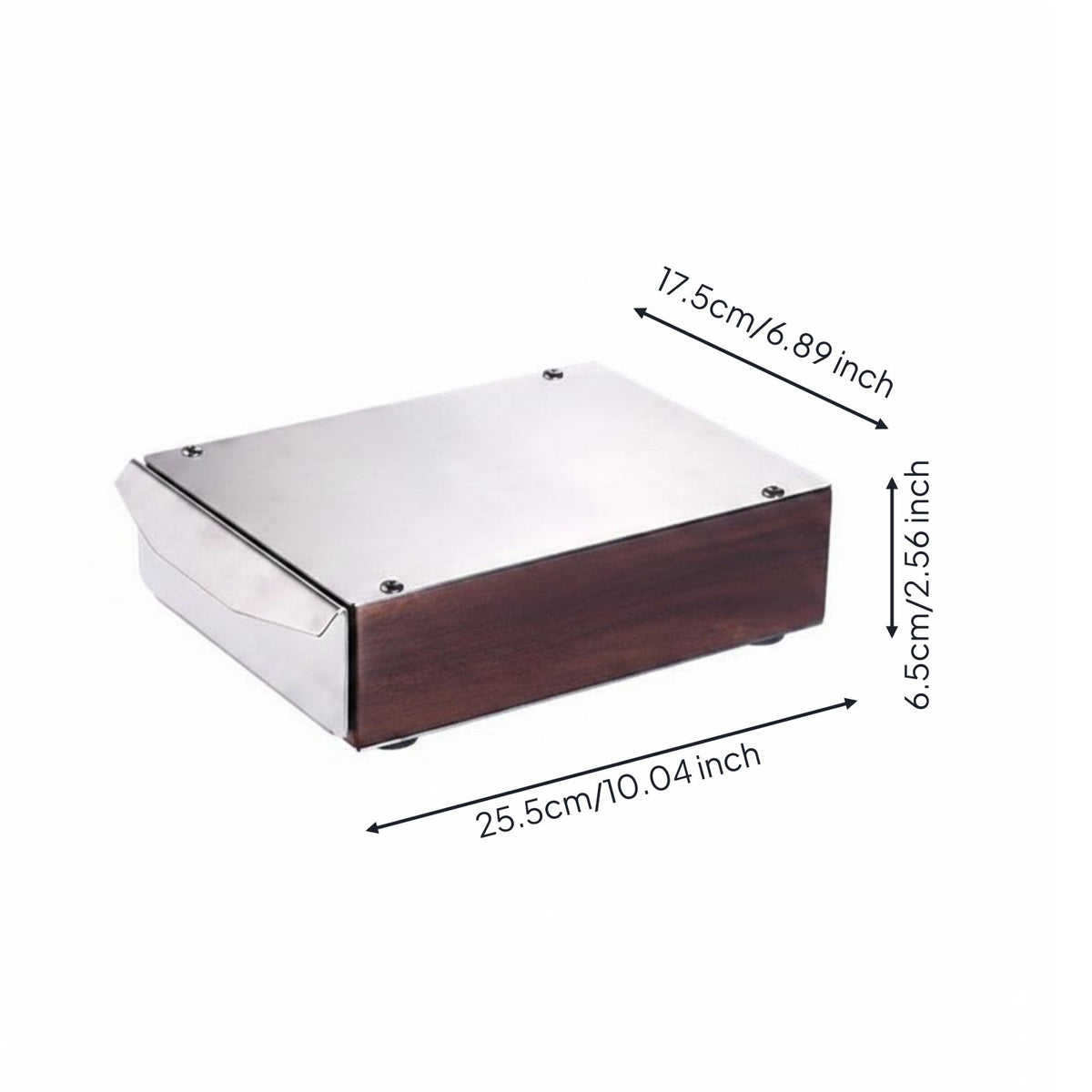 Espresso Knock Box Waste Drawer Commercial Grade Espresso Grounds Drawer Rust-Resistant Large Coffee Waste Bin for Countertop