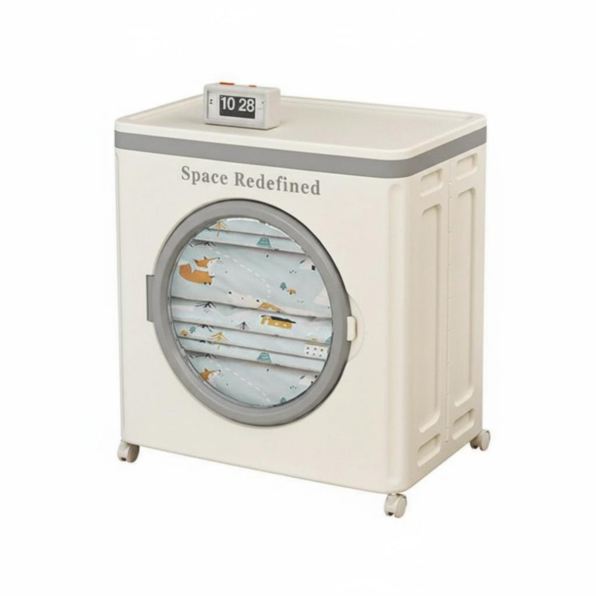Large Foldable Bin with casters Multi-Functional Storage Container Easy Assembly