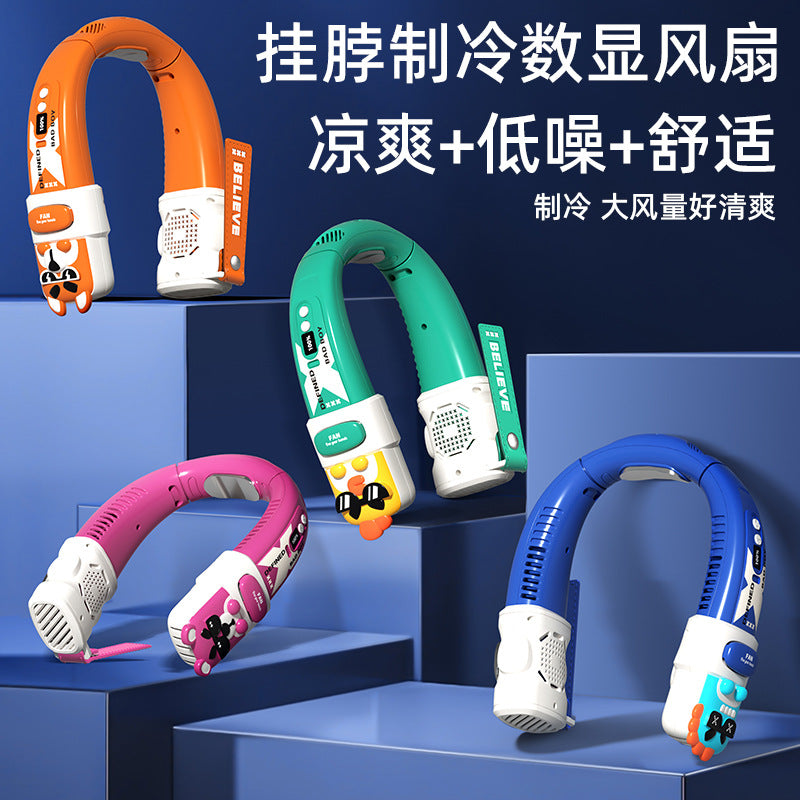 2026 New Neck Fan Portable Small USB Rechargeable Bladeless Cooling Fan