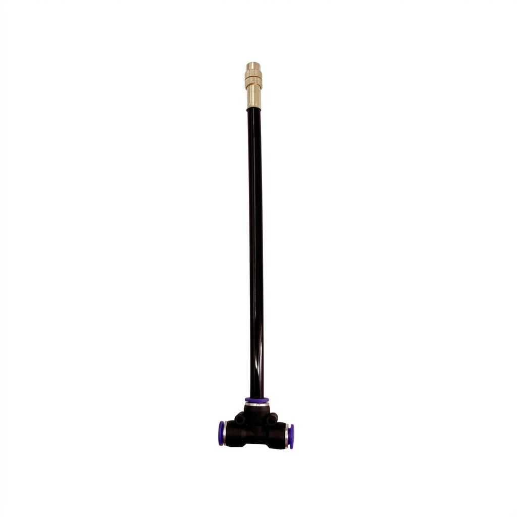 Brass Misting Nozzle Tee, Adjustable Direction, Quick Connect, for Outdoor Cooli #variant:Adjustable Directional Sprinkler with 8mm Quick Connect Tee