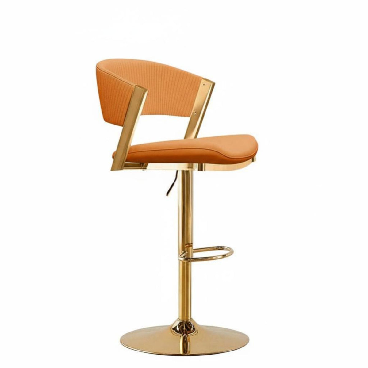 Adjustable rotating Stool Modern Minimalist design aesthetic Chair Built-in Footrest Upholstered Seat for homeowners, hosts
