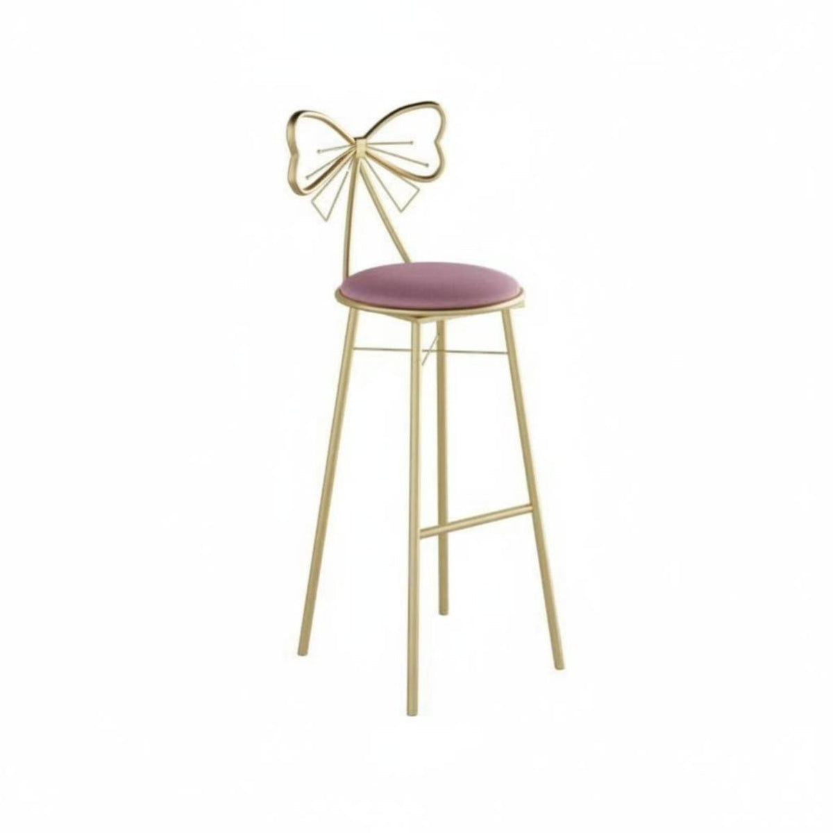 Elegant-Backrest Shaperear Counter Stool Nordic Bar Design Chair Light Luxury Design Easy to Clean for Adults, Women, Cafe