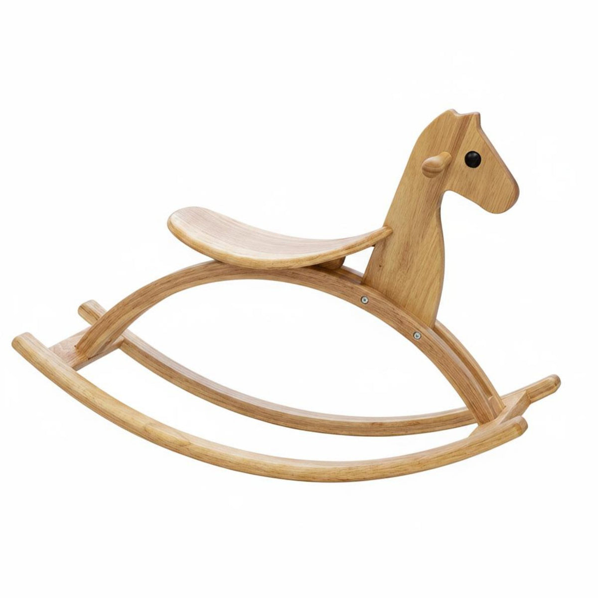 Wooden Rocking Horse Solid Wood Rocking Animal Odorless Paint Nursery Decor for Young Children